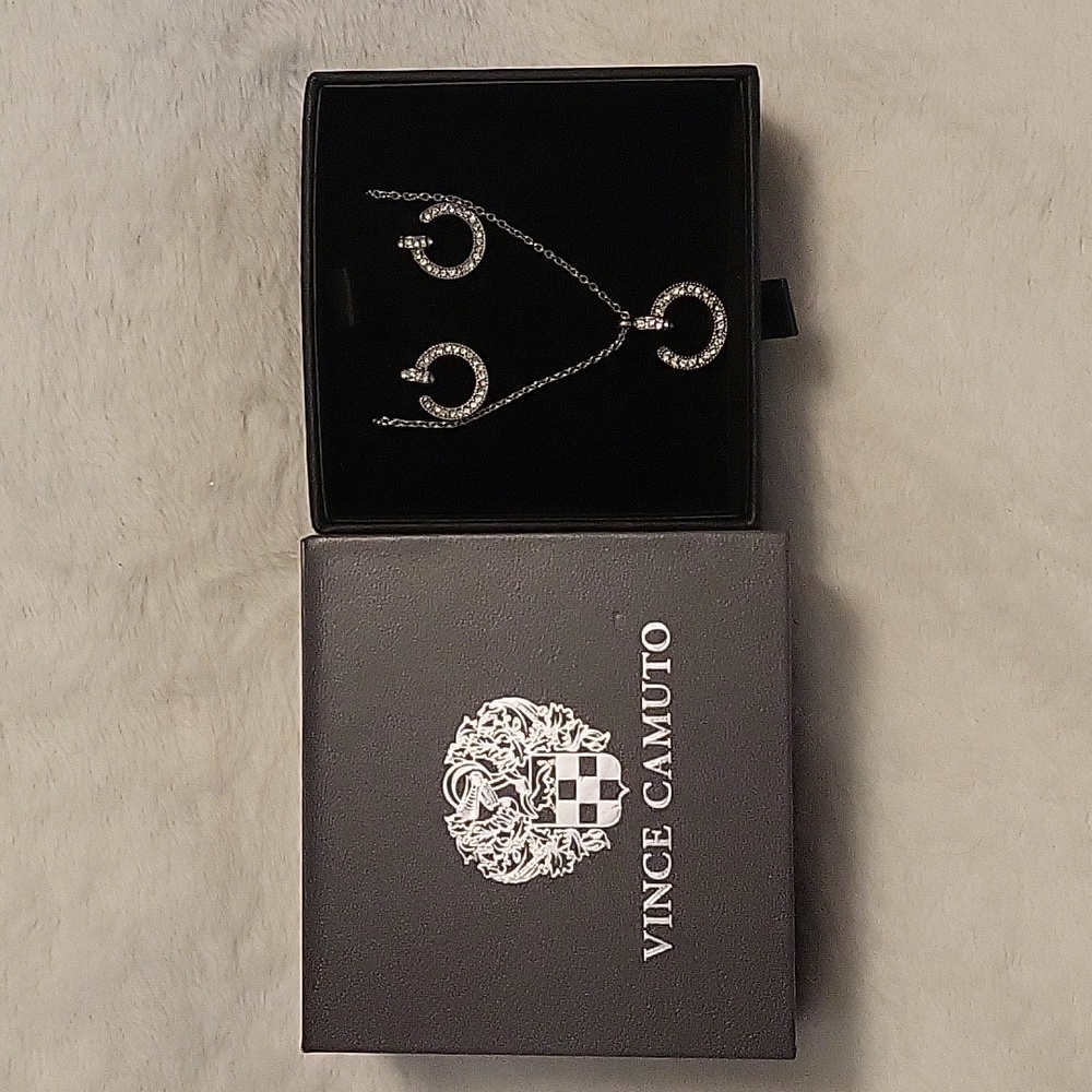 Vince Camuto Crystal Ayla Necklace & Ayla Earrings NEW